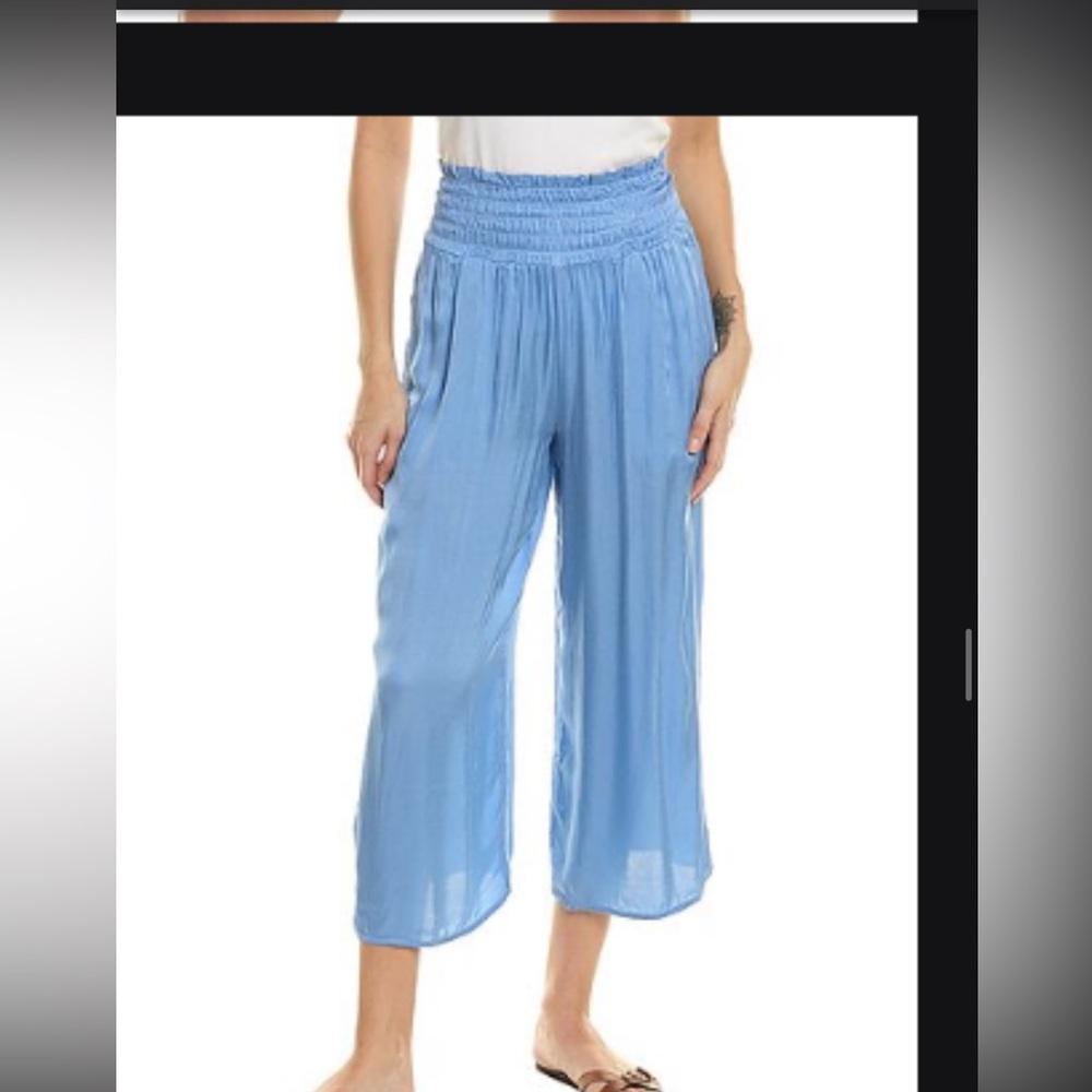 Bella Dahl Smocked Crop Women's Blue Pants